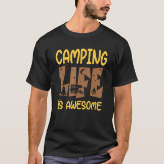 Camiseta A Vida de Camping é Incrível - Mulheres Homens Cam