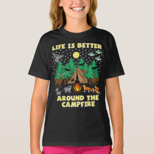 Camiseta A VIDA DE CAMPING É MELHOR E Engraçada Camping Com