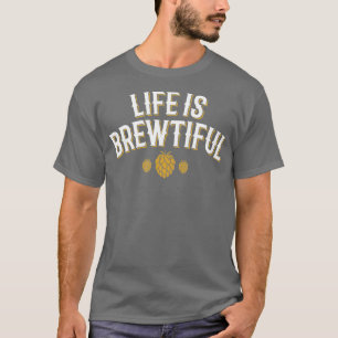 Camiseta A vida de cerveja engraçada é linda