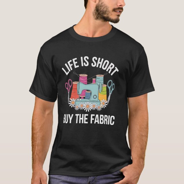 Camiseta A Vida De Costura É Um Comprar Curto E Engraçado P (Frente)