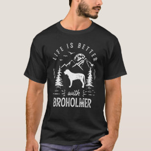 Camiseta A vida de folheto é melhor o cão de Pai da mãe