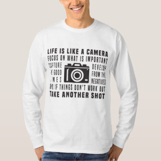 Camiseta A Vida De Fotógrafo É Como Uma Fotografia De Câmer