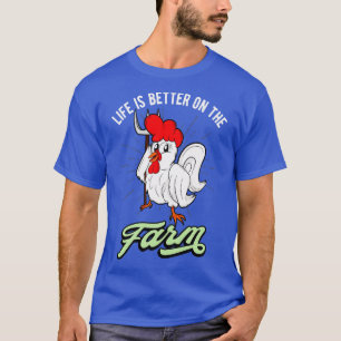 Camiseta A Vida de Galinha é melhor na Fazenda Rooster