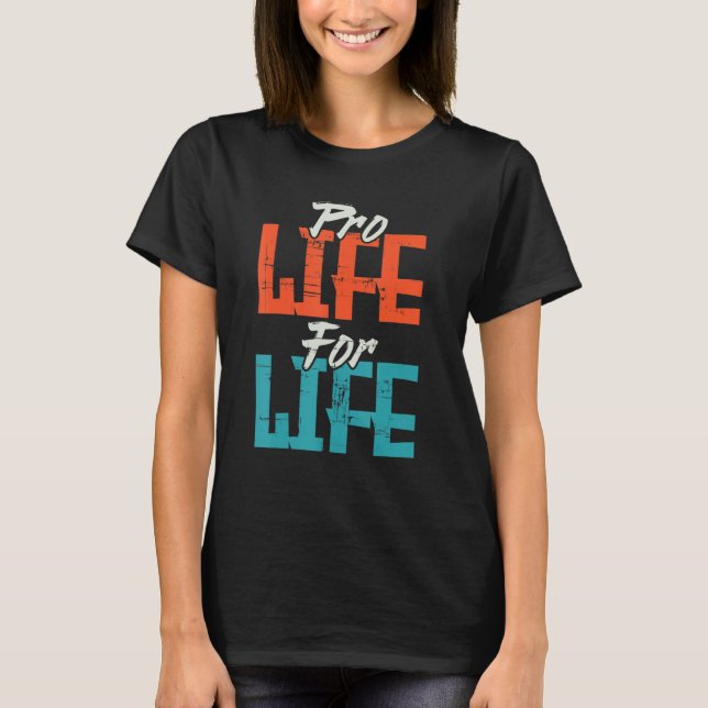 Camiseta A Vida De Geração De Prolife Começa A Mulher Repub (Frente)