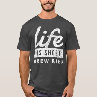 Camiseta A Vida De Homebrew É Curta-Breer Beer Diversão Bre