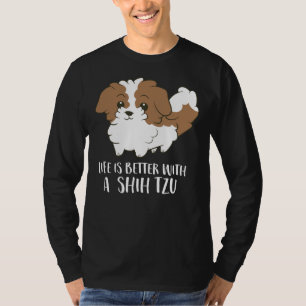 Camiseta A Vida De Proprietário De Cachorro Shu Tzu É Melho