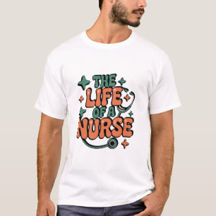 Camiseta A Vida De Uma Enfermeira, Vida Engraçada De Enferm