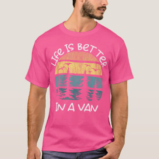 Camiseta A Vida De viagem É Melhor Num Acampamento De Van