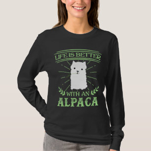 Camiseta A Vida Do Alpaca É Melhor Para O Fã Do Llama Paca