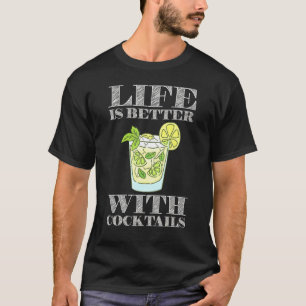 Camiseta A Vida Do Barman É Melhor Com Cocktails Verão 1