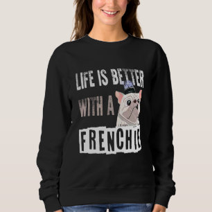 Camiseta A Vida Do Bulldog Francês É Melhor Com Um Francês