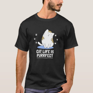 Camiseta A Vida Do Gato É Puro