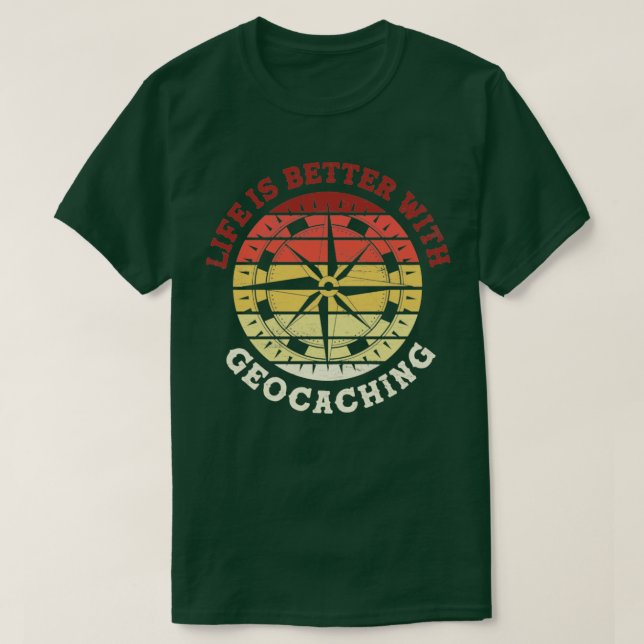 Camiseta A Vida Do Geocacher Caçador De Escavadores É Melho (Frente do Design)