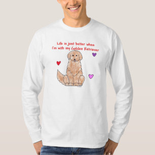 Camiseta A vida do golden retriever é apenas a melhor Capa