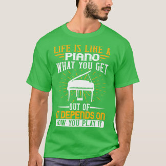 Camiseta A Vida Do Piano É Como Um Piano
