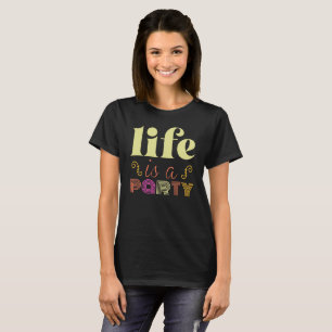 Camiseta A vida do sarcasmo é uma festa - Engraçada Camisa-
