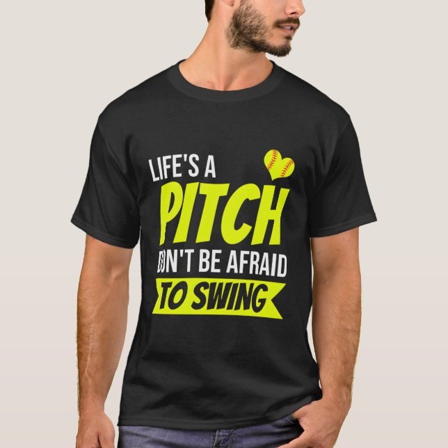 Camiseta A Vida Do Softball É Um Pouco Não Tem Medo De Bala (Frente)
