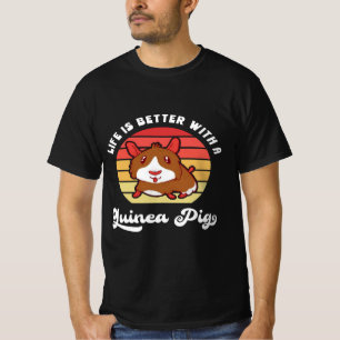 Camiseta A Vida Do Sol É Melhor Com O Porco Da Guiné An