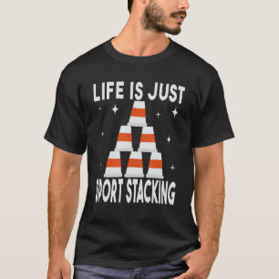 Camiseta A vida é apenas o esporte, empilhando velocidade d