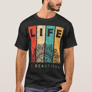 Camiseta A Vida é Bela Mandala Colorida Vibrações Positivas