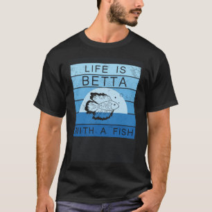Camiseta A Vida É Betta Com Um Peixe Que Combate Símios