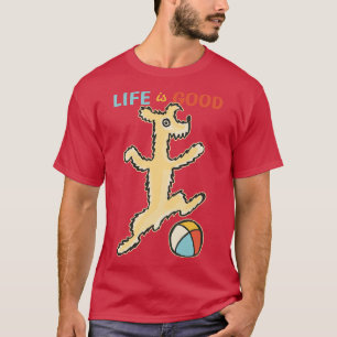 Camiseta A vida é boa com um cão