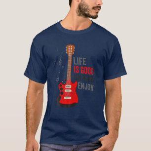 Camiseta A Vida É Boa Desconecte O Jogador De Violão Vintag