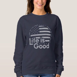 Camiseta A Vida É Boa. Mens Crusher Tee Lig Flag Circ