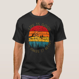 Camiseta A Vida É Boa Um Gato Faz Com Que Seja Melhor Propr