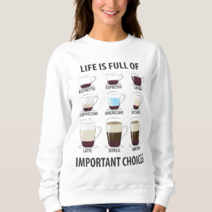 Camiseta A vida é Cheio de escolhas importantes - café engr