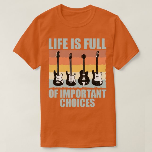 Camiseta A vida é cheio de escolhas importantes na coleção  (Frente do Design)