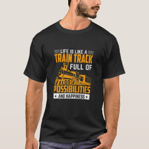 Camiseta A Vida É Como Um Gráfico De Engenheiros De Comboio