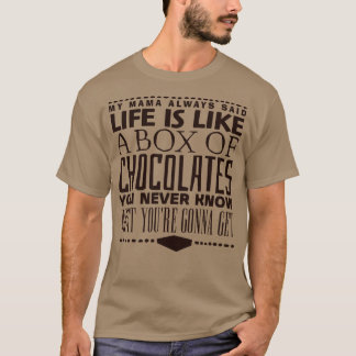 Camiseta A vida é como uma caixa de chocolate