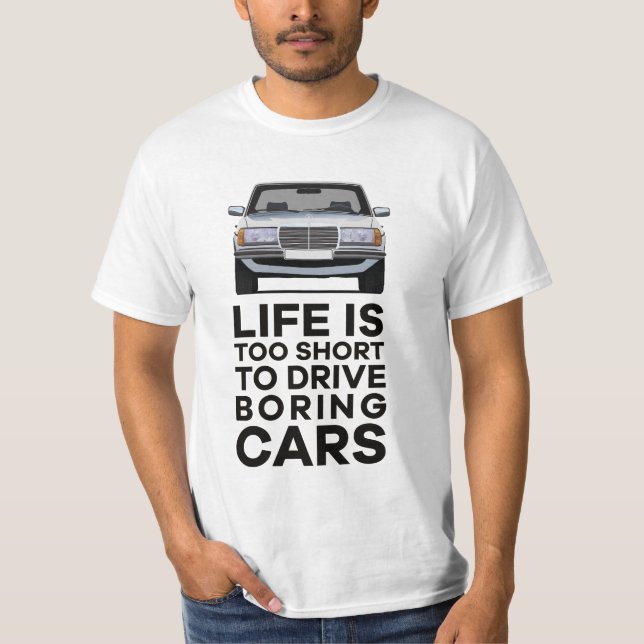 Camiseta A vida é curta demais para dirigir carros chatos M (Frente)
