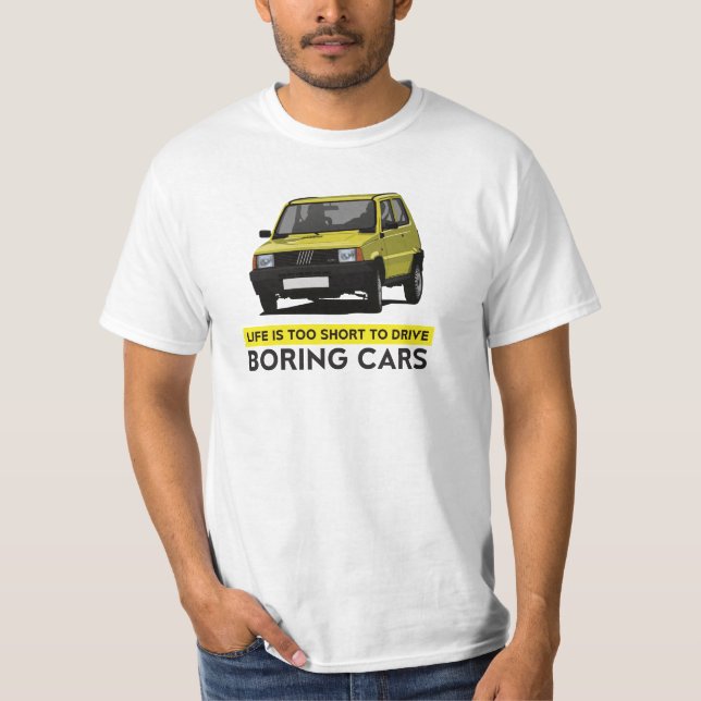 Camiseta A vida é curta demais para dirigir carros entedian (Frente)
