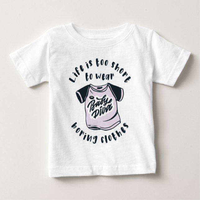 Camiseta A vida é curta demais para usar roupas chatas (Frente)