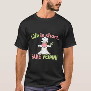 Camiseta A vida é curta Faça Vegano Padaria Vegana