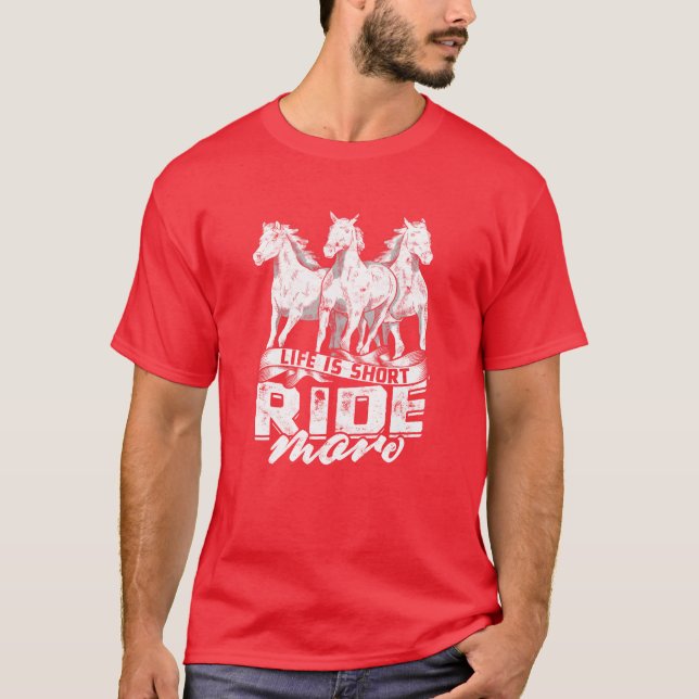 Camiseta A vida é curta mais Cavalo (Frente)