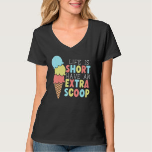 Camiseta A Vida É Curta, Tem Um Gelato De Sorvete De Cola E