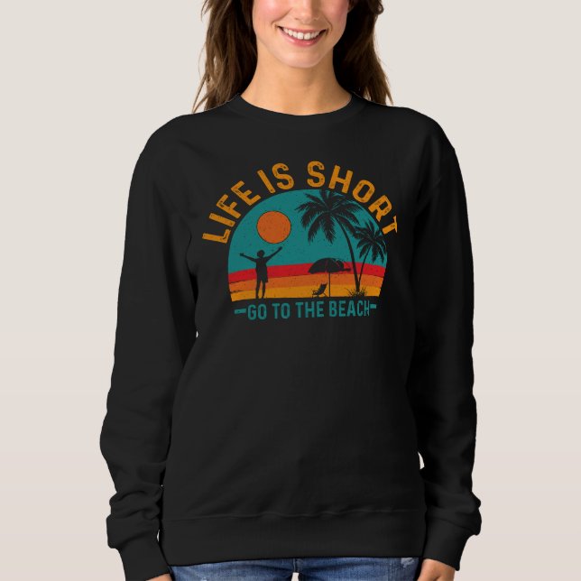 Camiseta A Vida é Curta Vá Para a Praia-97226 (Frente)