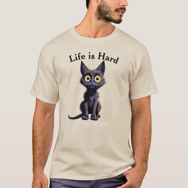 Camiseta A vida é difícil  (Frente)