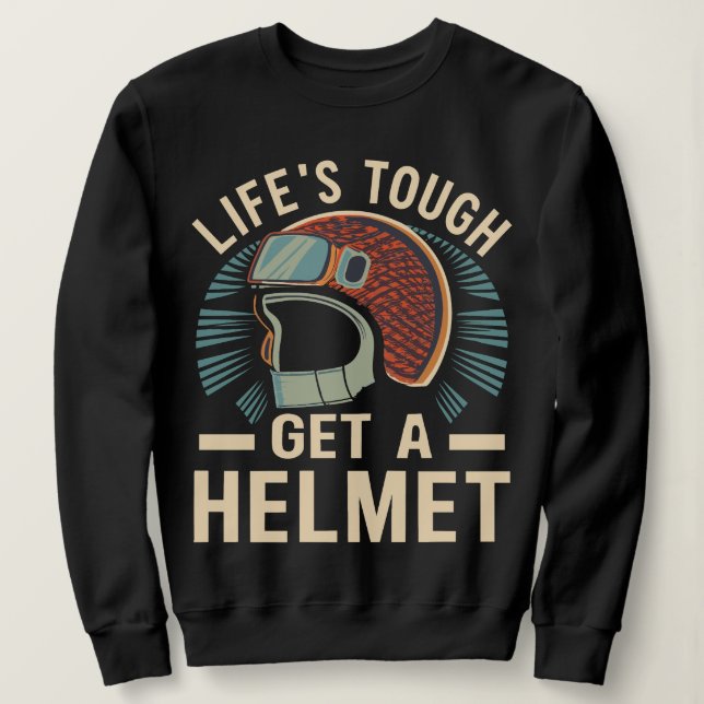 Camiseta A Vida É Difícil Obter Um Capacete Engraçado Para  (Frente do Design)