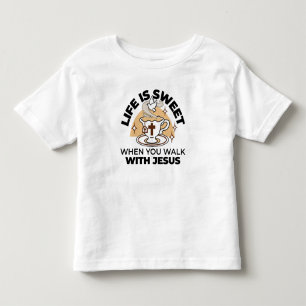 Camiseta A vida é doce com Jesus - Taça Cristã Faith Tea