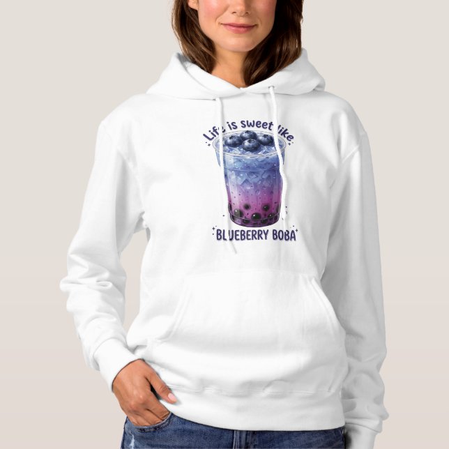 Camiseta A Vida é Doce Como Boba de Mirtilo (Frente)