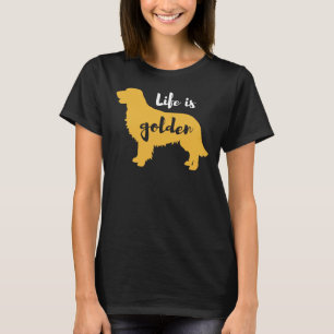 Camiseta A Vida é Dourada Com Labrador Retriever