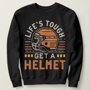 Camiseta A vida é dura Consiga um homem de capacete