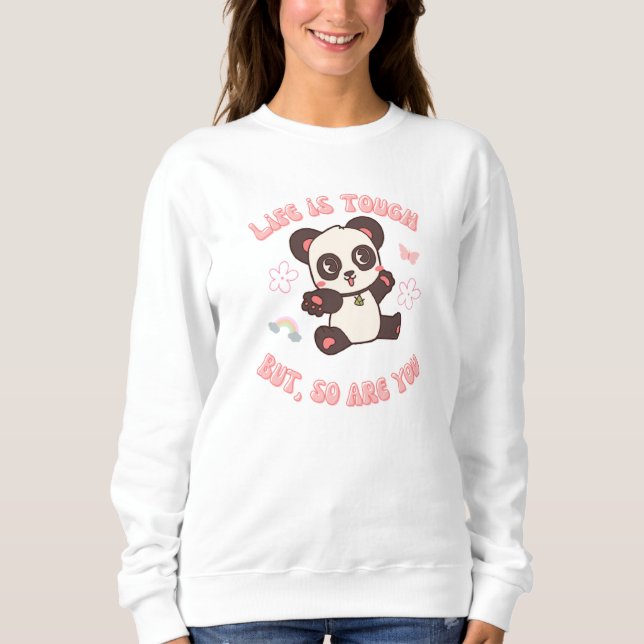 Camiseta A vida é dura, Panda (Frente)