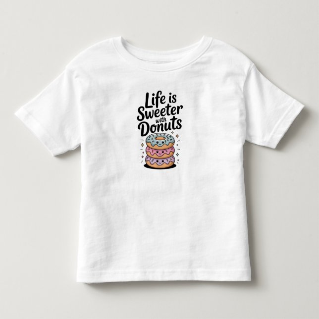 Camiseta A Vida É Mais Doce Com Rosquinhas (Frente)