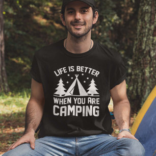 Camiseta A vida é melhor acampamento
