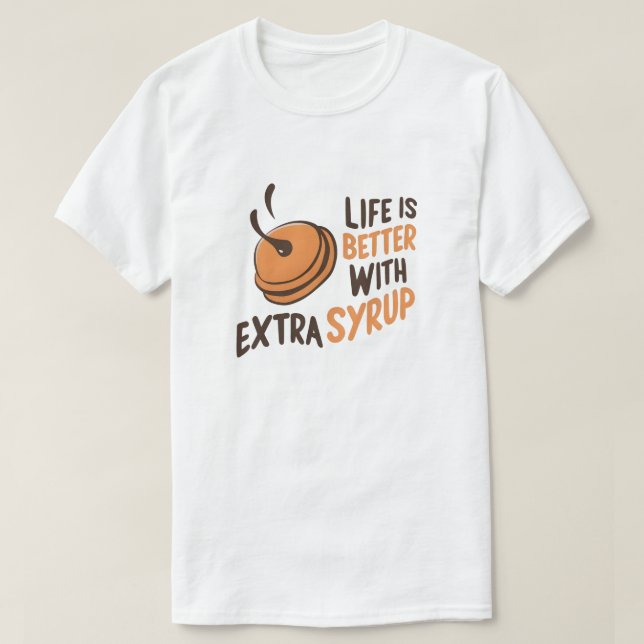 Camiseta A vida é melhor com a aranha extra (Frente do Design)